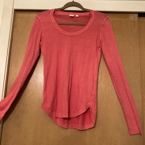 Gap Coral Scoop Neck Long Sleeved Top - Picture 2 of 4